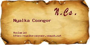 Nyalka Csongor névjegykártya